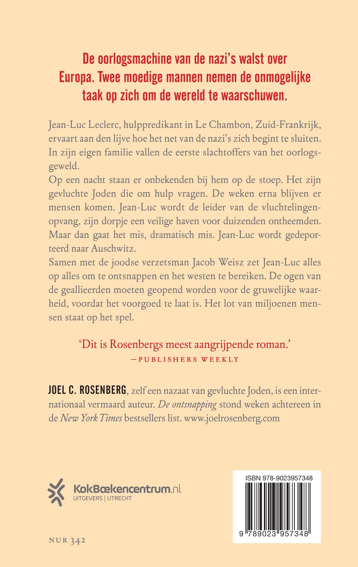 Productafbeelding: achterkant van De ontsnapping