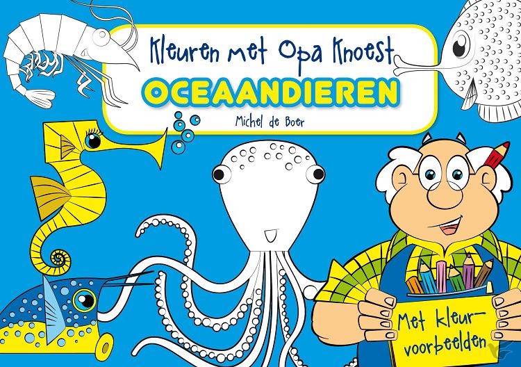 Productafbeelding: voorkant van Kleuren met opa knoest oceaan dieren