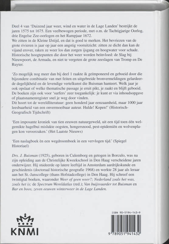 Productafbeelding: achterkant van Duizend jaar weer, wind en water in de Lage Landen 4 1575-1675