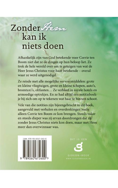 Productafbeelding: achterkant van Zonder hem kan ik niets doen