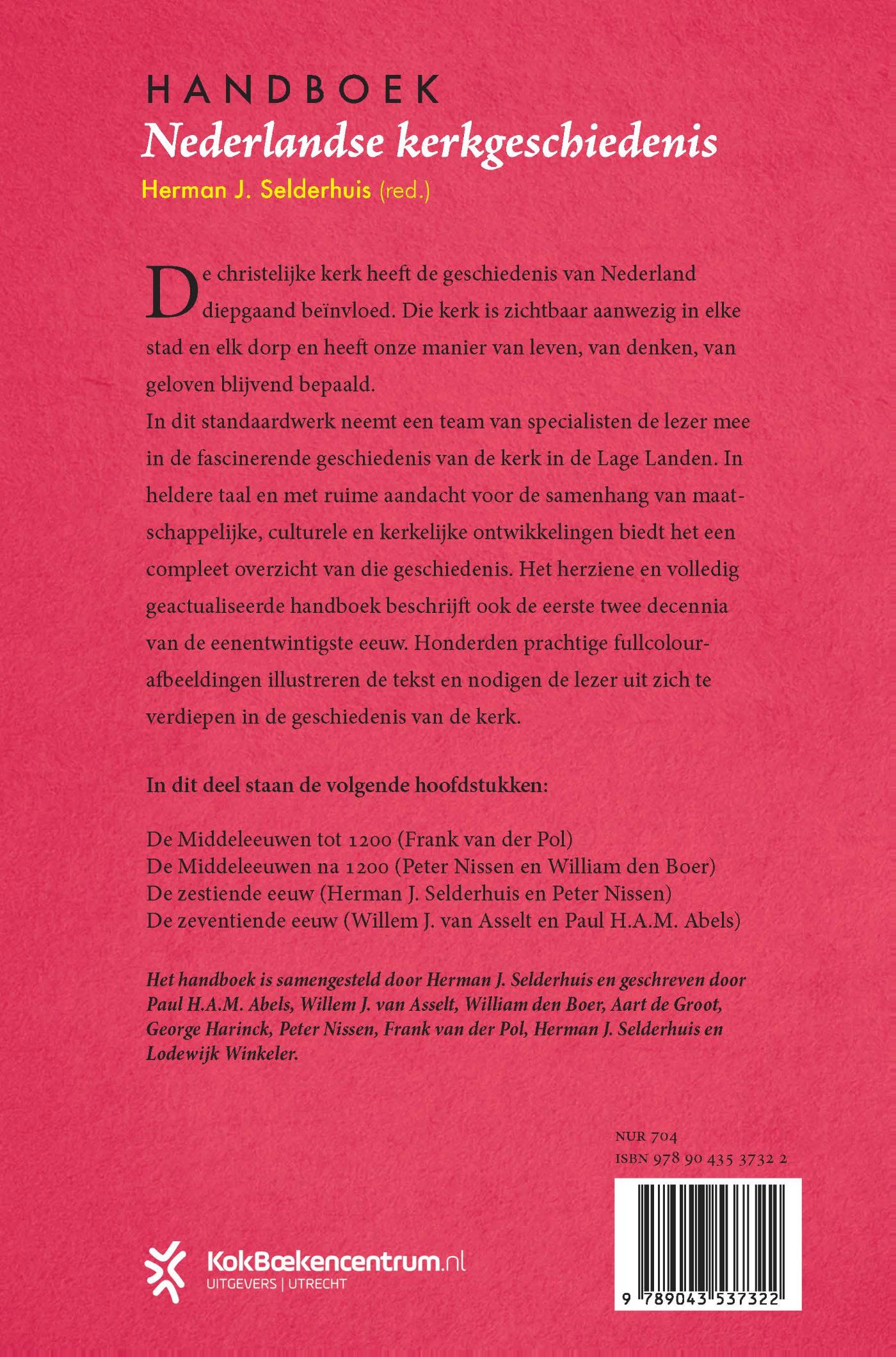 Productafbeelding: achterkant van Handboek Nederlandse kerkgeschiedenis