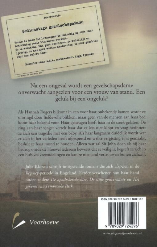 Productafbeelding: achterkant van Een dame onwaardig