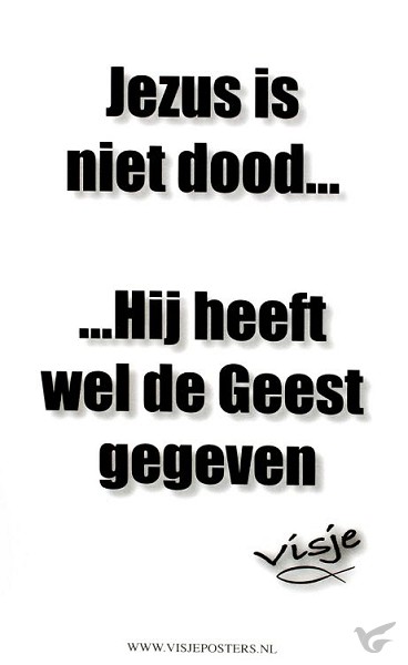 Productafbeelding: voorkant van Kaart visje Jezus is niet dood hij heeft