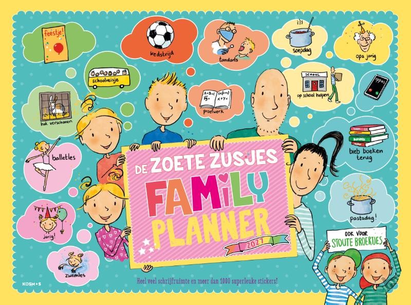 Productafbeelding: voorkant van Zoete Zusjes family planner 2027