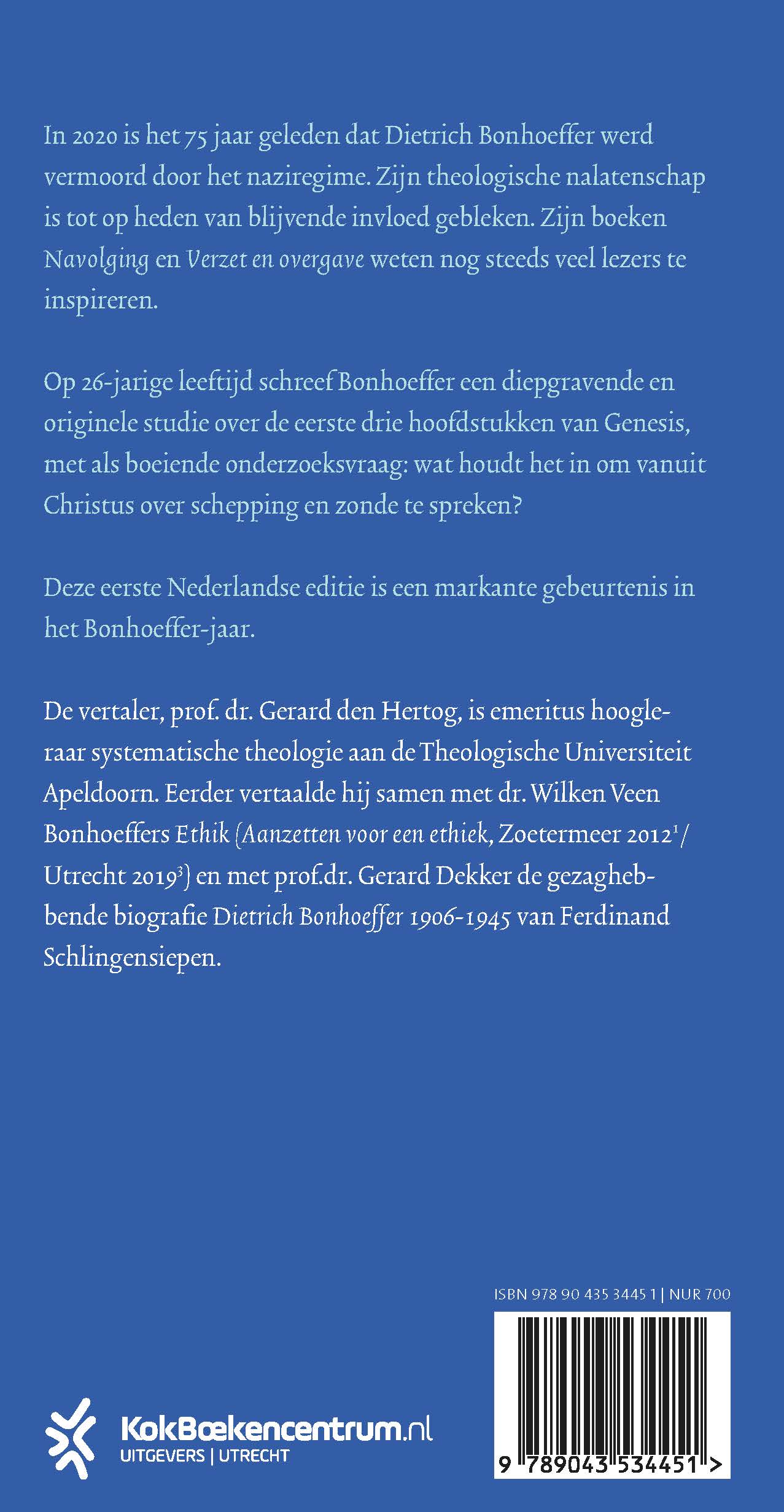 Productafbeelding: achterkant van Schepping en val