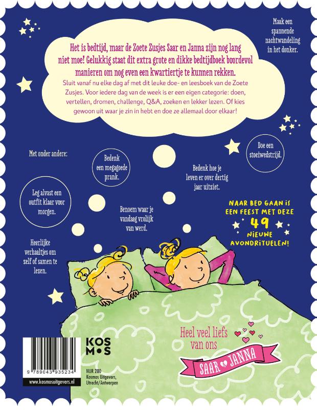 Productafbeelding: achterkant van De Zoete Zusjes zijn nog lang niet moe