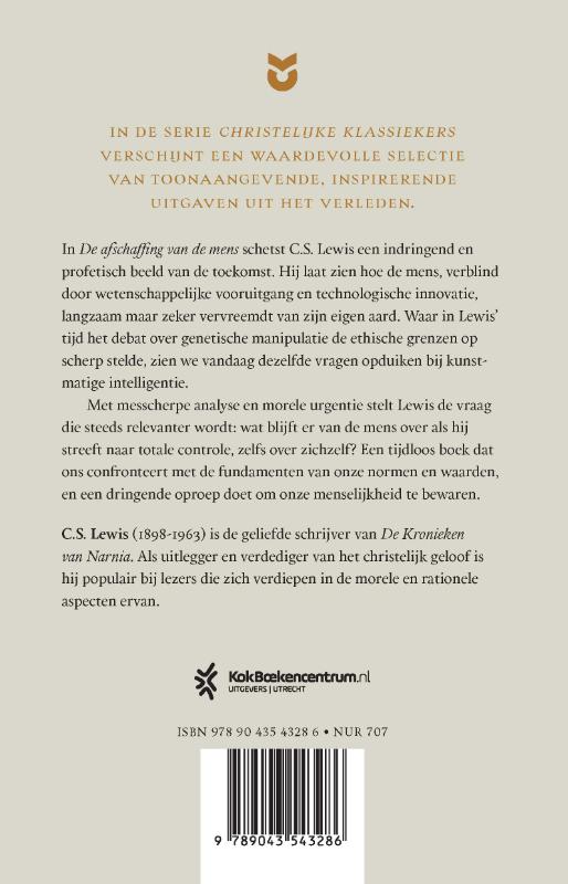 Productafbeelding: achterkant van De afschaffing van de mens - Christelijke klassieker