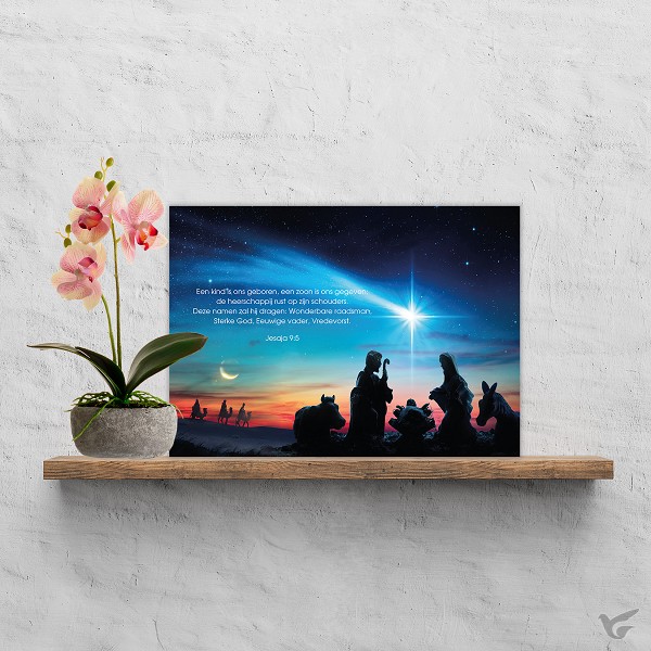 Productafbeelding: voorkant van Plexiglas kerststal A4